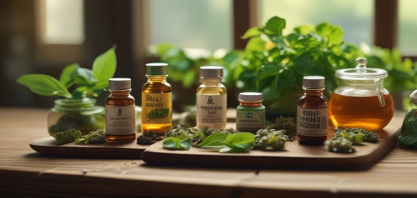 Holy Basil products assortment