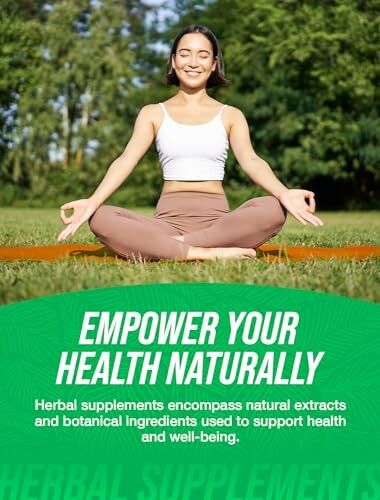 Woman practicing yoga outdoors on a mat in a park.